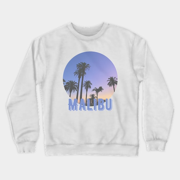 Malibu Crewneck Sweatshirt by Myartstor 